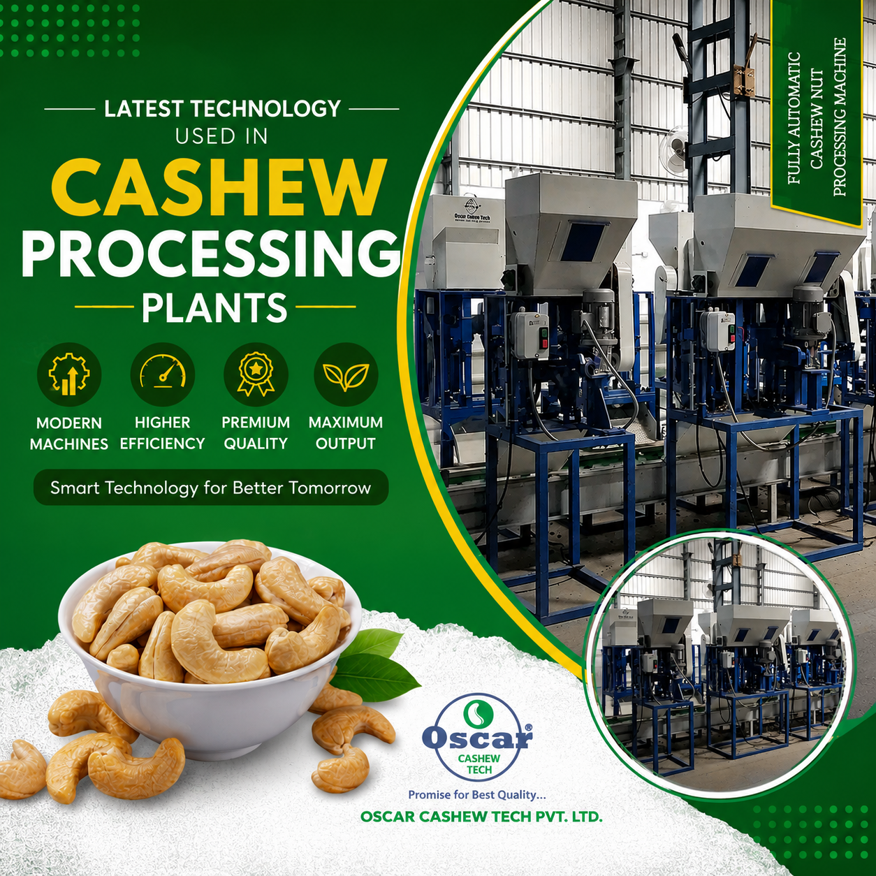 Latest Technology Used in Cashew Processing Plants